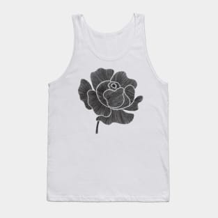 Black Peony II Tank Top